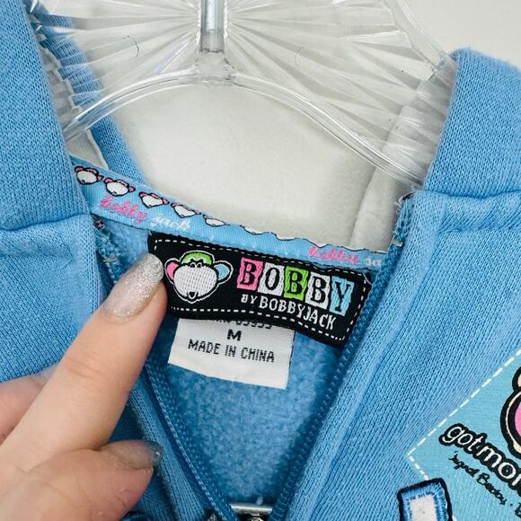 Bobby By Bobby Jack Y2K Blue Full Zip Jacket Girls Size M - Picture 4 of 10